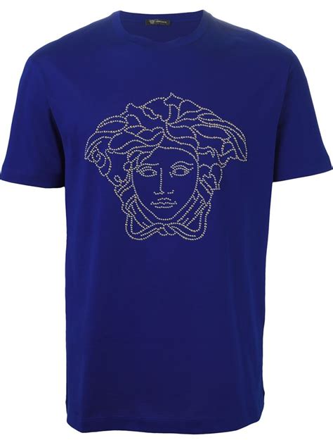 versace t shirt mens blue